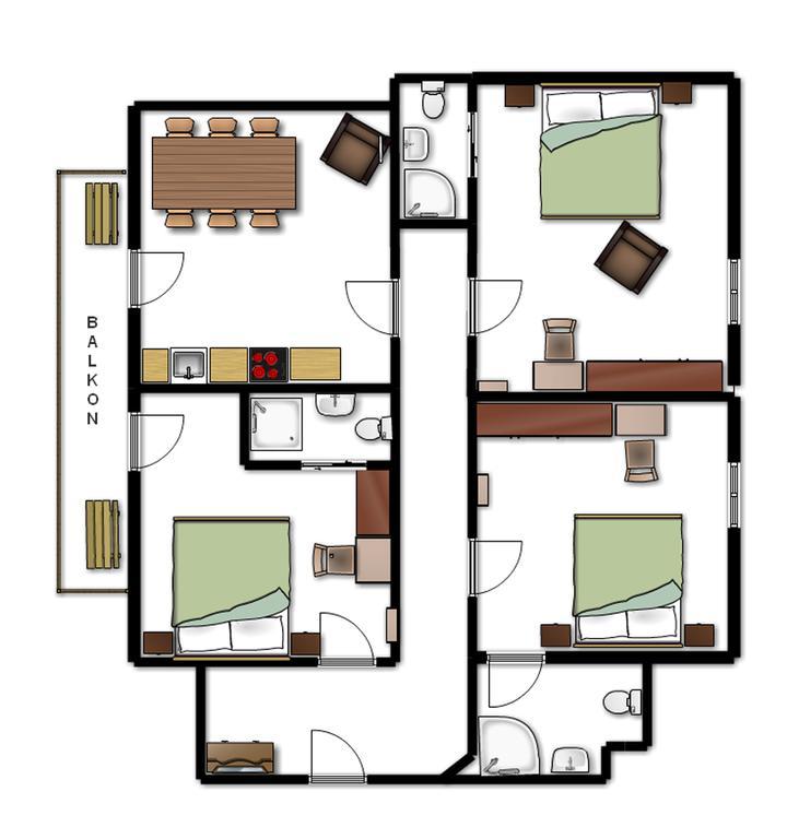 Apartements Richlegghof Filzmoos Ruang foto